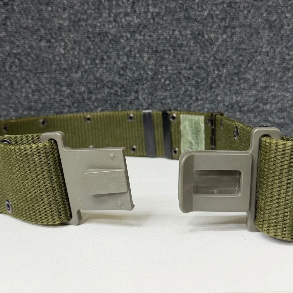 US Military LC-2 Nylon Web Pistol Belt Olive Drab Green Large ALICE Gear 80s Vtg